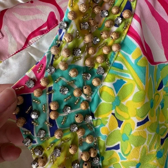 Lilly Pulitzer Floral V-Neck Long-Sleeve Mini Dress - Multi - Picture 4 of 7